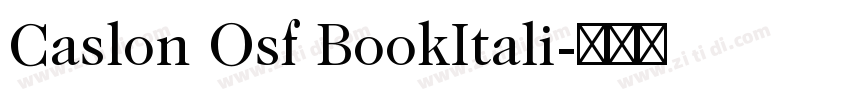 Caslon Osf BookItali字体转换